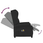 vidaXL Fauteuil de massage électrique à oreilles noir tissu