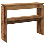 vidaXL Table console vieux bois 80x30x102 cm bois d'ingénierie