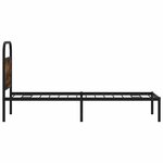 vidaXL Cadre de lit sans matelas chêne fumé 75x190cm bois d'ingénierie