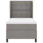 vidaXL Lit à ressorts avec matelas Taupe 80 x 200 cm tissu