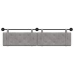 vidaXL Tête de lit suspendue Gris clair Velours