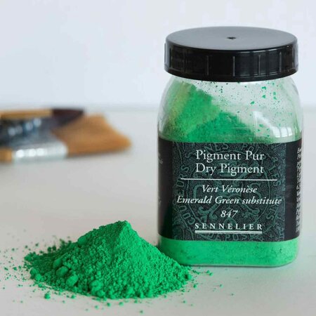 Pigment pour création de peinture - pot 180 g - Vert véronèse