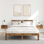 vidaXL Tables de chevet murales 2 Pièces vieux bois 34x30x20 cm