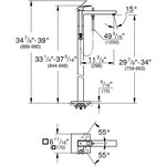 GROHE Mitigeur bain/douche Eurocube - Montage au sol - Limiteur de température - Chrome