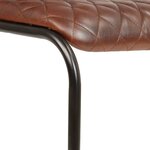 vidaXL Chaises à manger avec accoudoirs lot de 2 marron cuir véritable