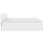 vidaXL Lit ottoman avec matelas & LED blanc pur 180x200cm similicuir