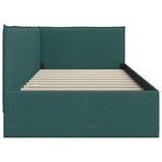 vidaXL Cadre de lit d'angle Vert foncé 80 x 200 cm tissu