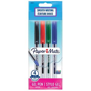 Sachet de 4  Stylo à bille Jiffy Gel 0 5mm assorti Paper Mate