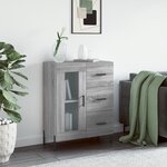 vidaXL Buffet sonoma gris 69 5x34x90 cm bois d'ingénierie
