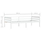 vidaXL Cadre de lit blanc bois de pin massif 90x200 cm