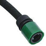 vidaXL Tuyau d'arrosage de jardin noir 0 6" 100 m caoutchouc