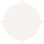 vidaXL Table basse Blanc Ø 62 5x45 cm Bois massif de pin