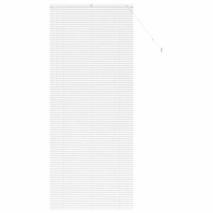 vidaXL Store de Fenêtre avec des rideaux Blanc Aluminium