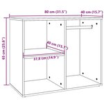vidaXL Armoire de dressing Chêne fumé 80x40x65 cm Bois d'ingénierie