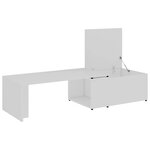 vidaXL Table basse Blanc 150x50x35 cm Bois d'ingénierie