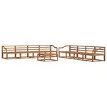 vidaXL Ensemble de canapés d'extérieur 9 Pièces Naturel