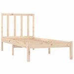 vidaXL Cadre de lit bois de pin massif 75x190 cm petit simple