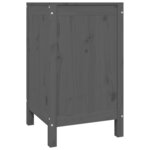 vidaXL Boîte à linge Gris 44x44x76 cm Bois massif de pin