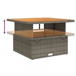 vidaXL Salon de jardin avec coussins 3 Pièces gris résine tressée