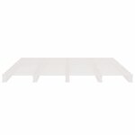 vidaXL Lit de palette sans matelas blanc 140x190 cm bois massif