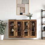 vidaXL Armoires Murailles 2 Pièces Bois ancien 69 5 x 34 x 90 cm