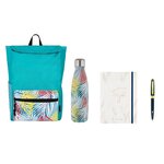 Kit De Rentrée Au Travail : Sac À Dos 2 En 1 Turquoise  Carnet De Projets A5  Gourde Inox Turquoise  Stylo - Draeger paris