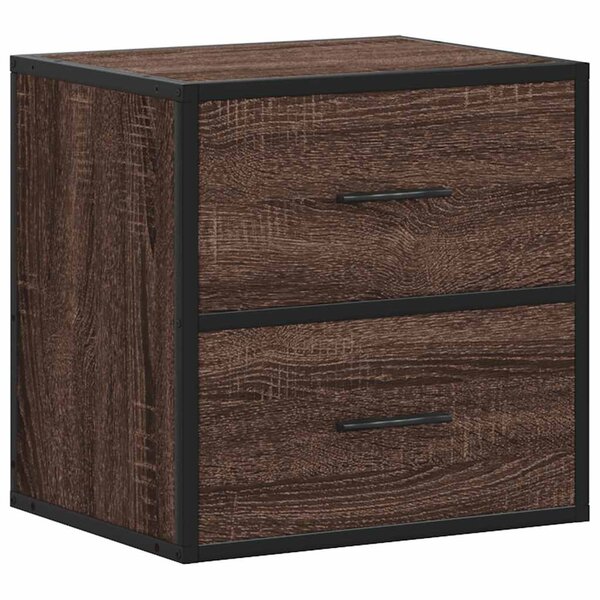 vidaXL Table de chevet murale chêne marron 40x31x39 5 cm