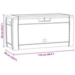 vidaXL Boîte de stockage de jardin Marron 119x48x60 cm Polypropylène