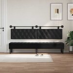vidaXL Tête de lit suspendue Noir Velours
