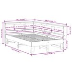 vidaXL Lit bibliothèque sans matelas cire marron 120x190cm pin massif