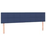 vidaXL Sommier à lattes de lit avec matelas Bleu 160x200 cm Tissu