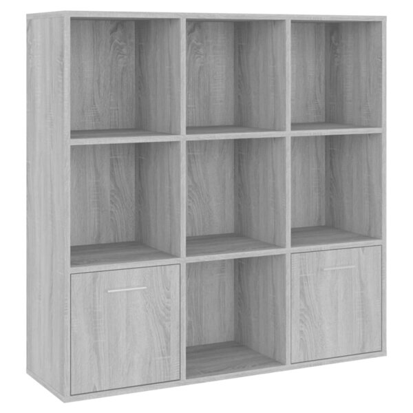 vidaXL Armoire à livres Sonoma gris 98x30x98 cm