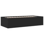 vidaXL Lit de jour avec tiroirs sans matelas noir 90x200 cm
