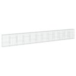 vidaXL Panier gabion avec couvercle 1200x50x150 cm fer galvanisé