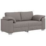 Canapé Loveseat Taupe 140 cm en Tissu