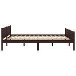vidaXL Cadre de lit sans matelas pin massif marron foncé 120x200 cm
