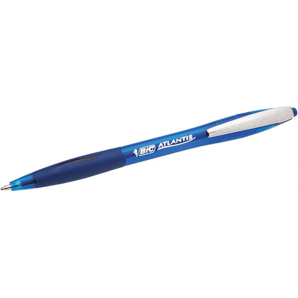 Stylo bille atlantis soft - bleu - bic