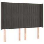 vidaXL Sommier à lattes de lit matelas et LED Gris foncé 140x190 cm