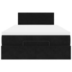 vidaXL Cadre de lit ottoman avec matelas noir 120x200 cm velours