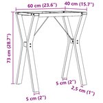 vidaXL Pieds de table à manger cadre en Y 60x40x73 cm acier