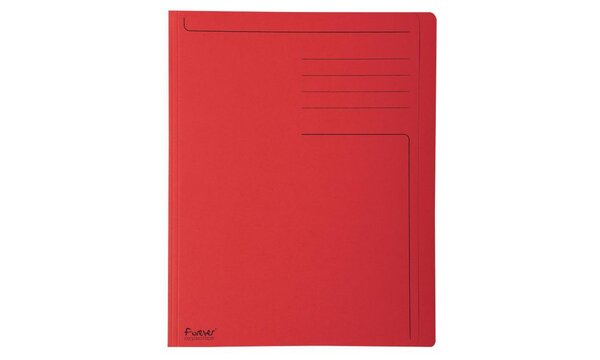 Pack 100 Chemises à bord décalé Forever® 280g Imprimée - 24x32cm - Rouge EXACOMPTA