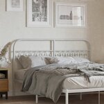 vidaXL Tête de lit métal blanc 150 cm