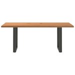 vidaXL Table à manger marron clair bois de chêne massif rectangulaire