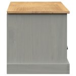 vidaXL Meuble TV VIGO gris 156x40x40 cm bois massif de pin