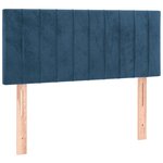 vidaXL Tête de lit à LED Bleu foncé 80x5x78/88 cm Velours
