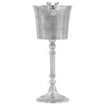 vidaXL Seau à champagne Aluminium solide 39x29x71 cm Argenté