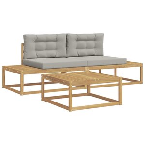 vidaXL Ensemble de canapés d'extérieur Blanc 79 x 79 x 37 cm Polyester