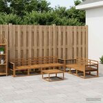 vidaXL Ensemble de canapés d'extérieur 8 Pièces Naturel