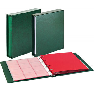 Album numismatique Karat Classic avec 10 feuilles pour monnaies de collection. Couleur - Vert
