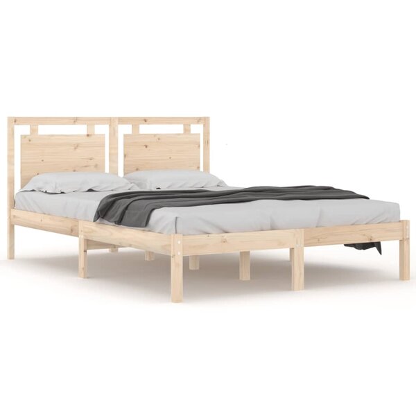 vidaXL Cadre de lit sans matelas 150x200 cm bois massif